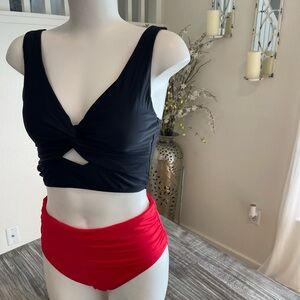 Black and Red Women's Bikini Set